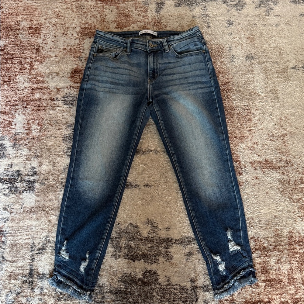 KanCan Women’s Skinny Jeans in Faded Blue Denim